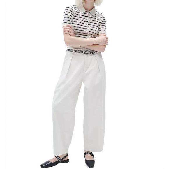 NEW RAG & BONE donovan cropped cotton pant in turtledove - Picture 1 of 5